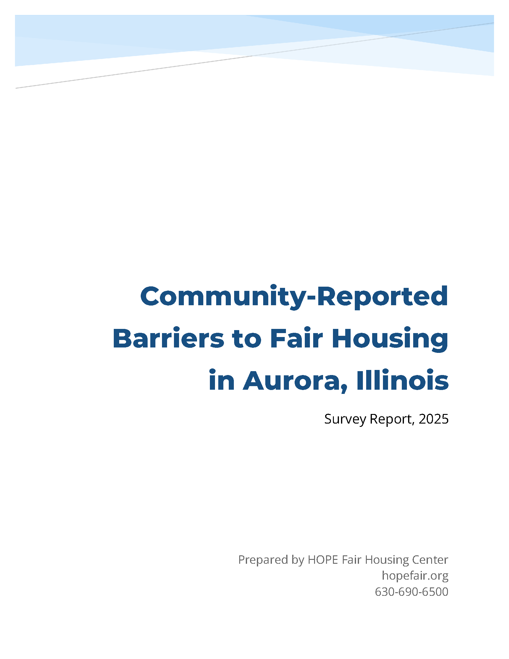 Aurora Survey Report cover