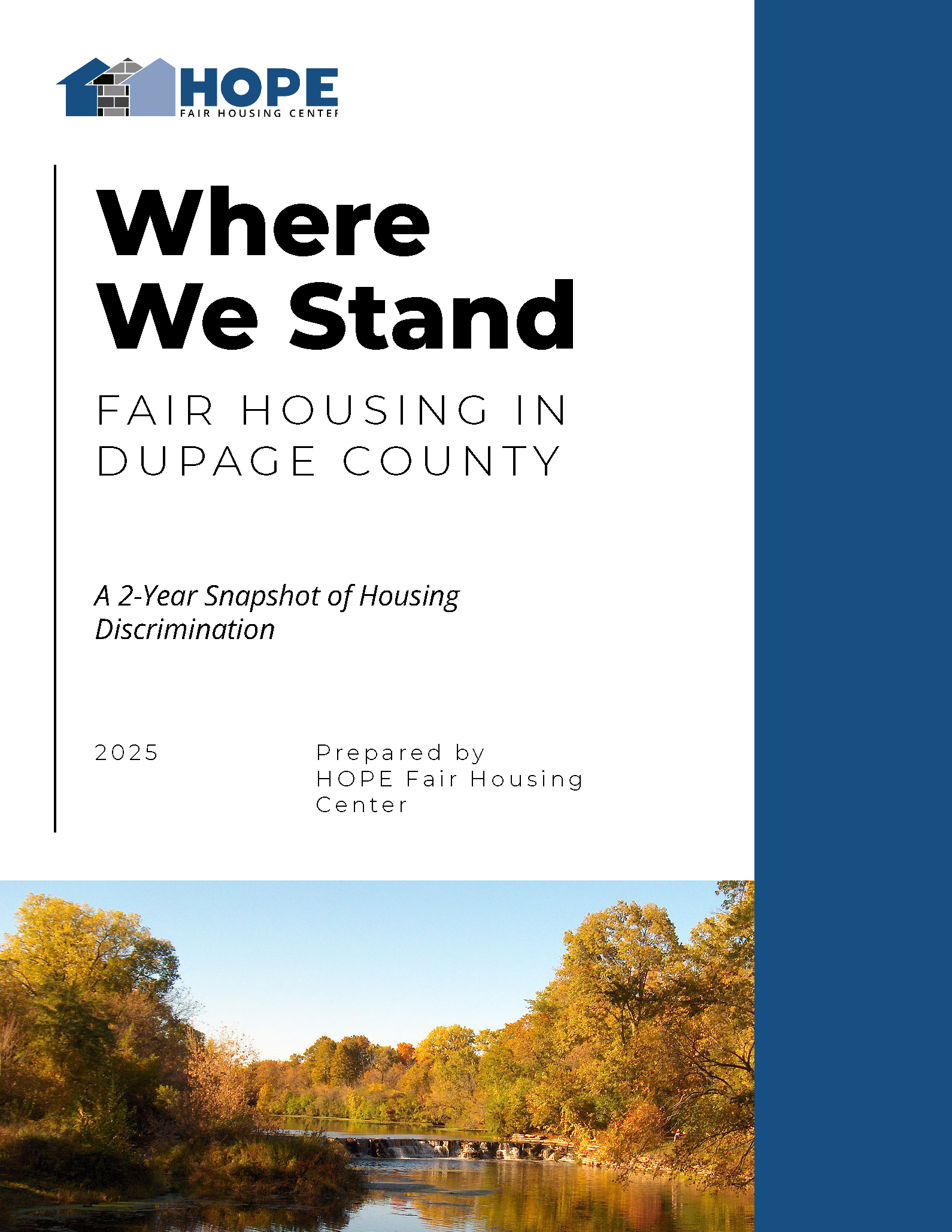 Front Cover of DuPage Fair Housing Trends Report 2025